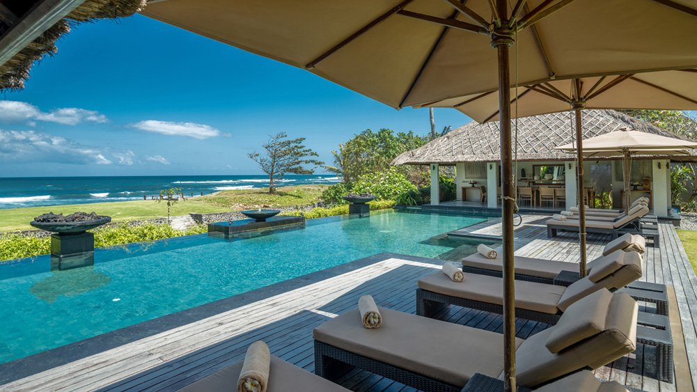 Seseh Beach Villa I - View from pool deck